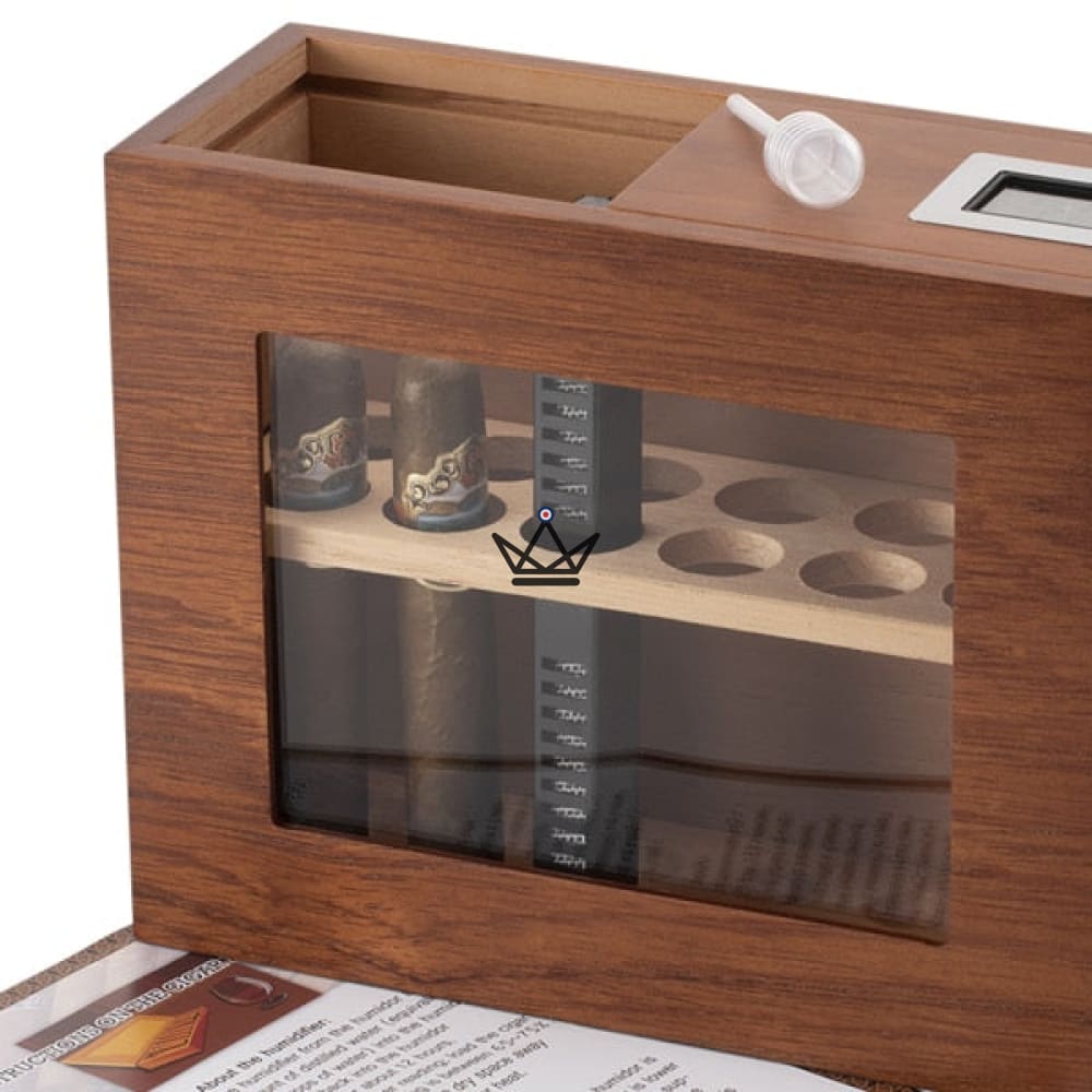 VERTIGO cigar humidor — Spanish cedar, digital hygrometer & magnetic system — view 8