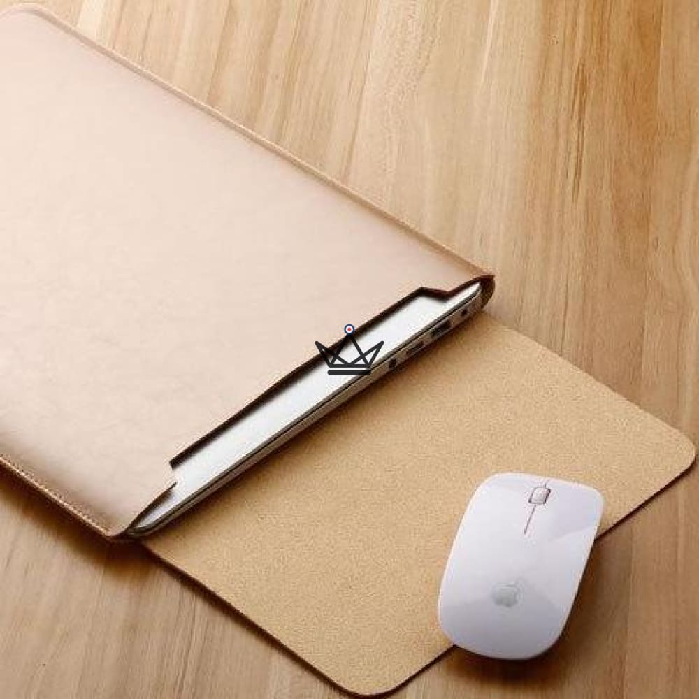 PU Leather Sleeve for MacBook - MIKA — Gold / 12"