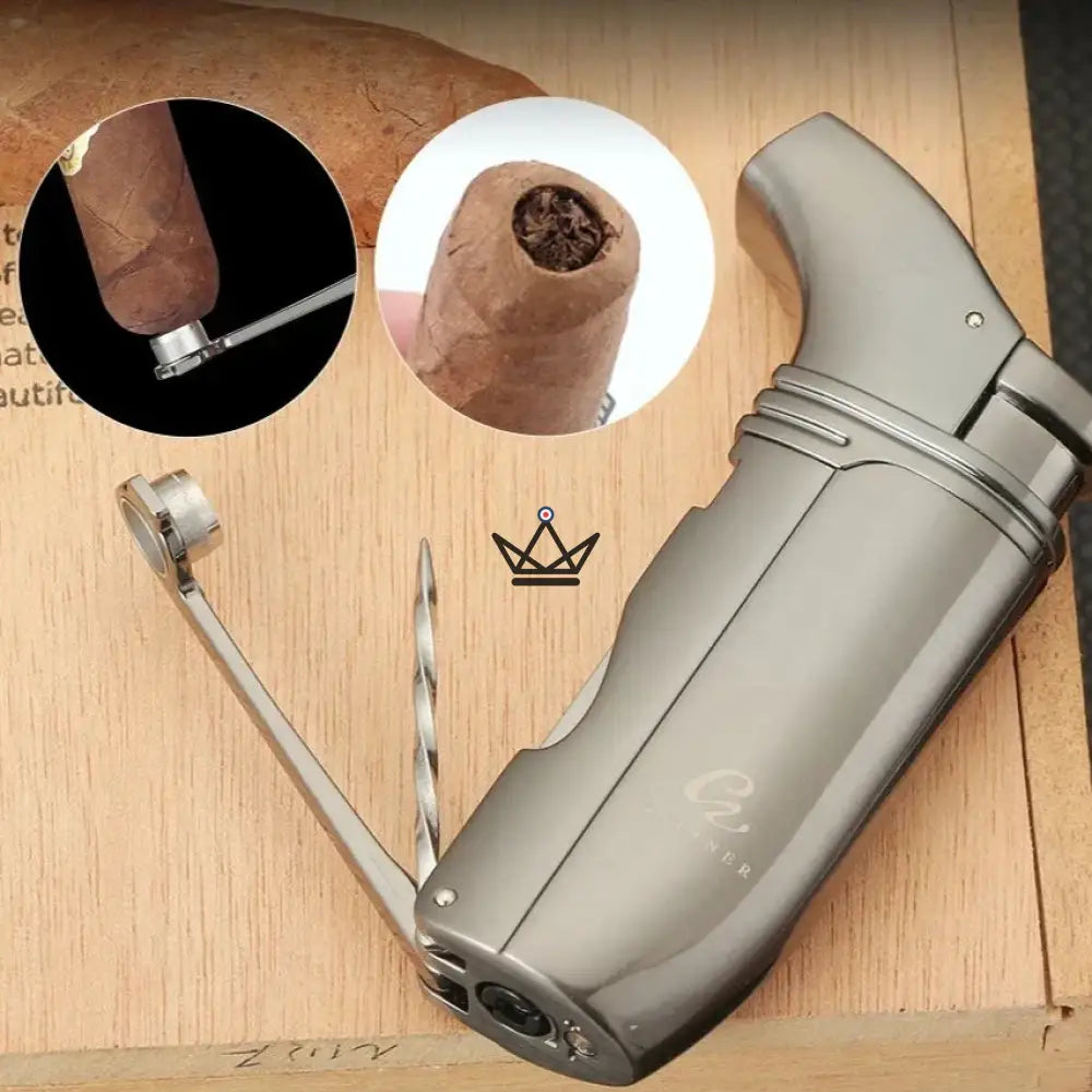 NEEDLE Torch Lighter - Torches, 7mm Punch + Cigar Needle | Silver or Yellow — view 2