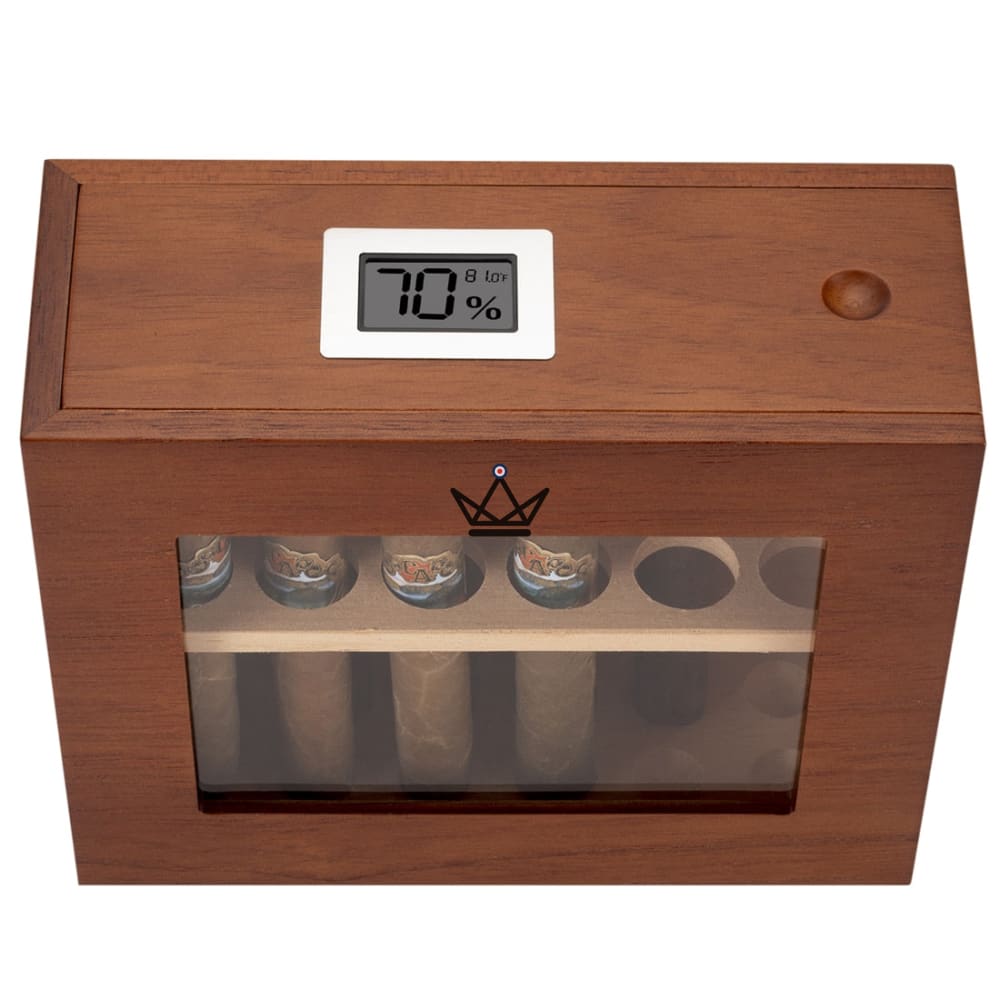 Zigarrenhumidor VERTIGO – spanisches Zedernholz, Digitalhygrometer & Magnetsystem – Ansicht 11