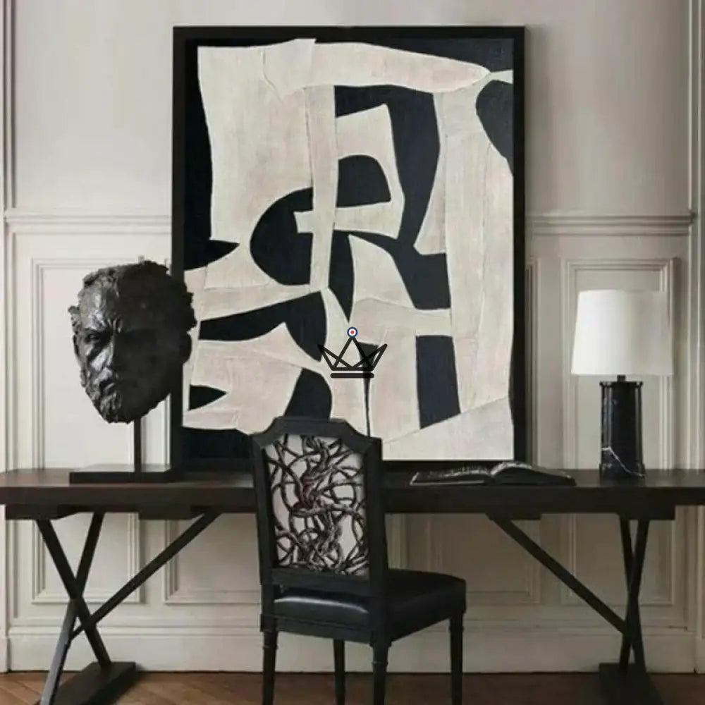 Oil painting on XXL canvas - Monochrome Abstraction — view 4