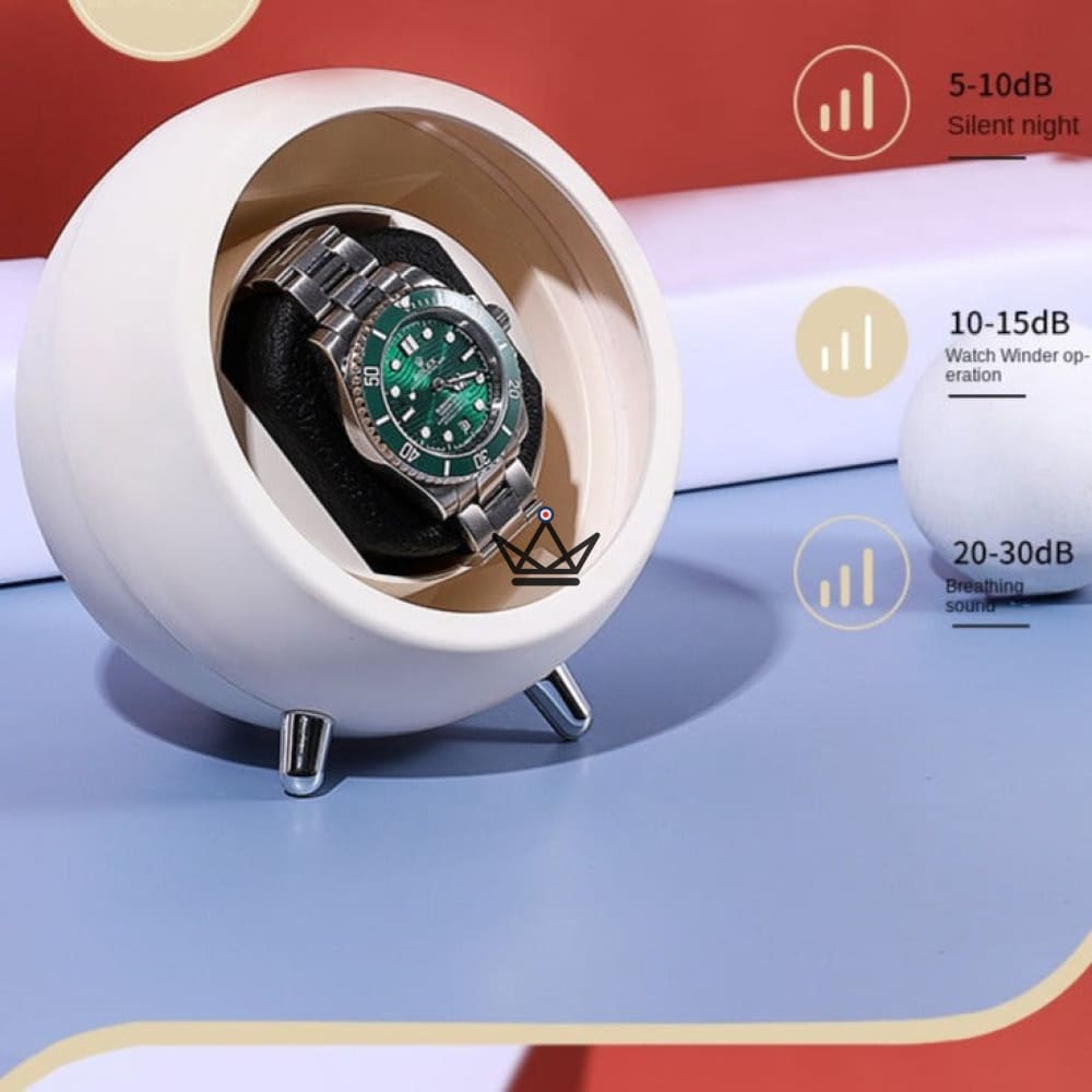 Automatic Watch Winder ORBITALIS — Globe Design, Silent Motor, 2 USB Modes — view 3