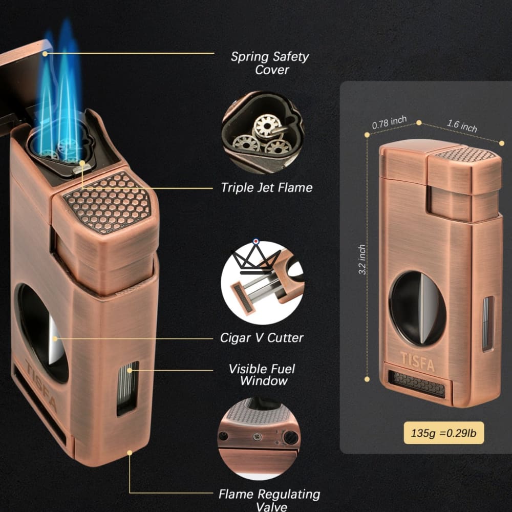 Reise-Humidor-Set aus Leder + Feuerzeug – TISFA-STIL – Ansicht 14