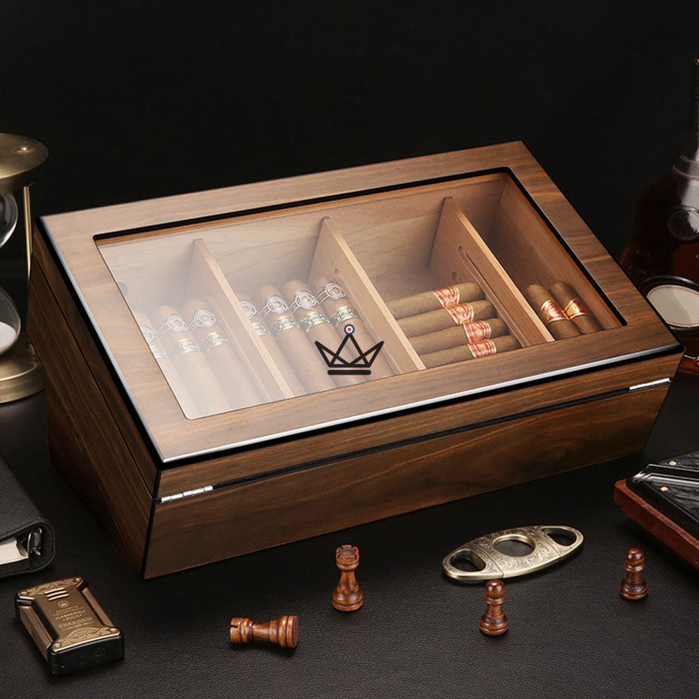 Humidor de laca de cedro KHEOPS Century 80 cigarros | Carácter y encanto Humidor de laca de cedro KHEOPS Century 80 cigarros | Carácter y encanto