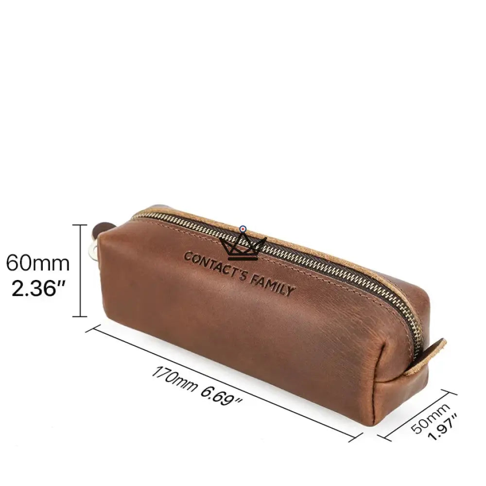 Customizable Leather Pouch - Pens & Glasses - VOYAGEUR Orion — view 7