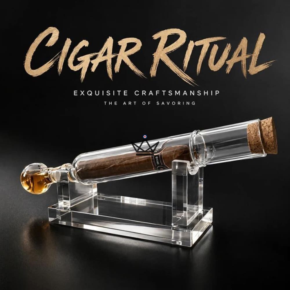 INFUSIO RITUAL — Blown Glass Cigar Infuser with Acrylic Stand — view 1