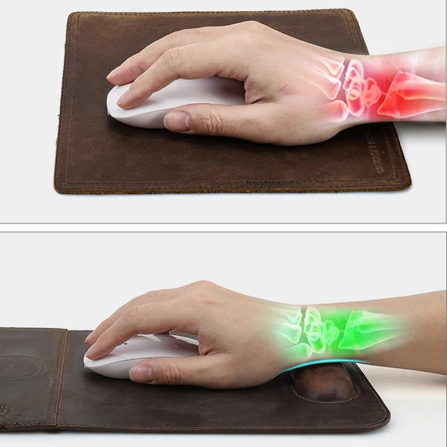 Customizable Leather Mousepad with Wireless Charger - Voyageur Magellan — view 6