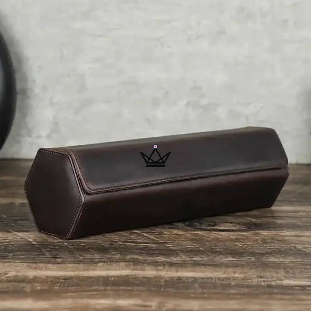 Customizable Leather Travel Case for Automatic Watch - Voyageur Hexagone — view 11