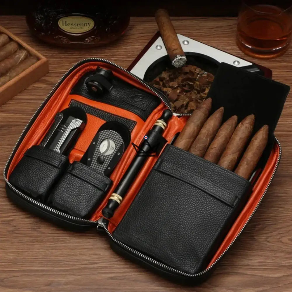 Humidor de viaje de cuero - Estilo de espectro