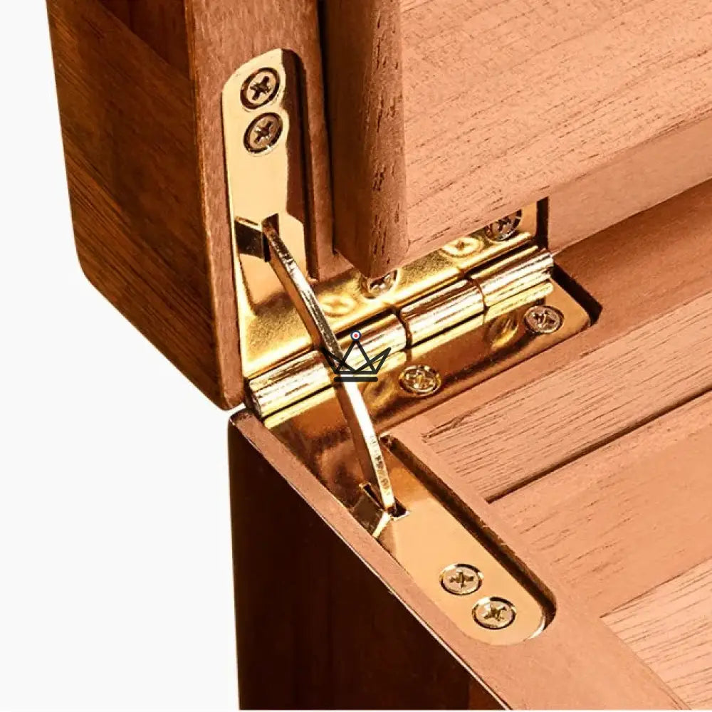 Zigarrenhumidor Zeder Aura – Palisander & Abalone, 100 Zigarren, verstellbare Zederteiler, Goldschloss – Ansicht 8