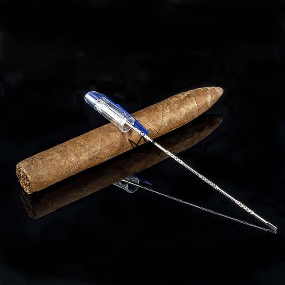 AXE Cigar Punch Pen — 14.7 cm Metal, Set of 2, Black & Blue | Gift Box Included — view 4