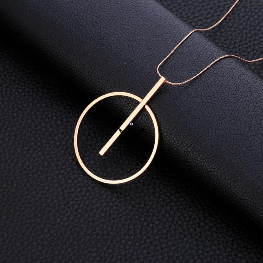 Collar - BAR CIRCLE - oro rosa